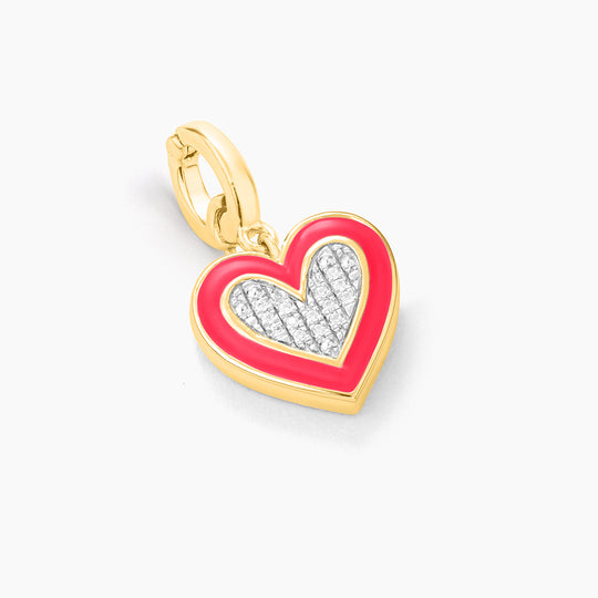 Neon Heart Pendant Necklace
