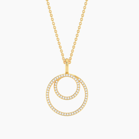 Waterproof Inner Circle Pendant Necklace