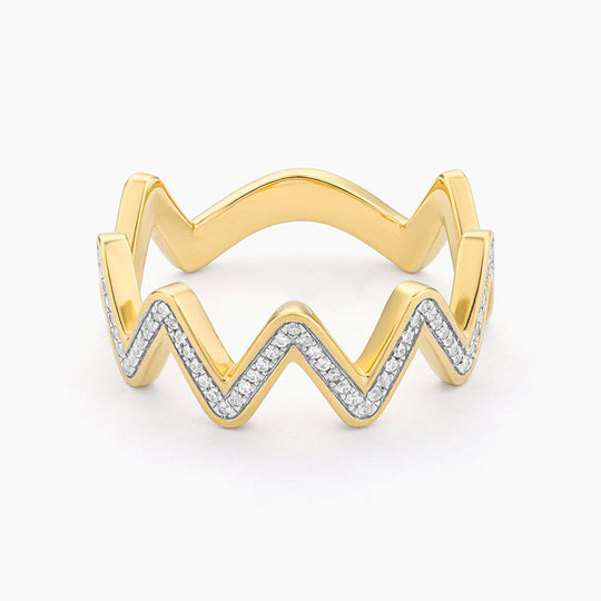 Zig Zag Statement Ring