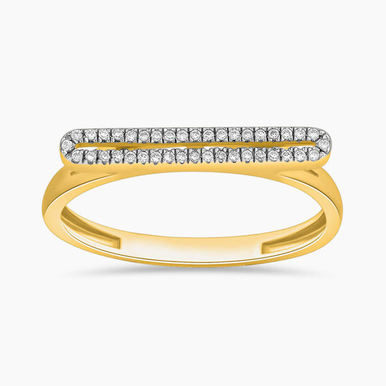 Double Stack Diamond Bar Statement Ring