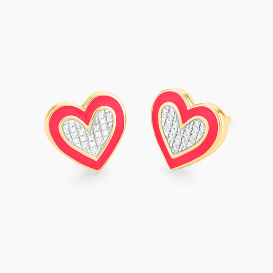 Neon Heart Stud Earring