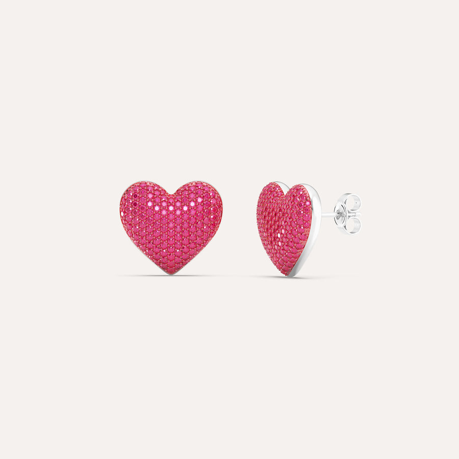 Medium Heart Stud Earring