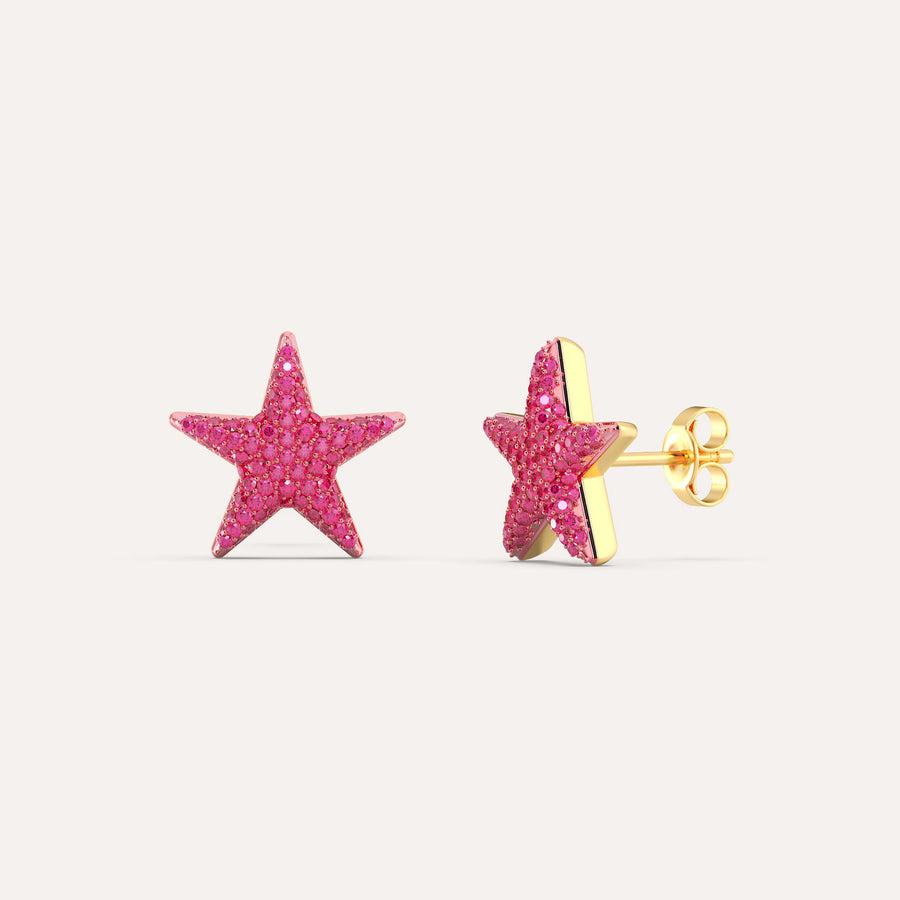 Medium Star Stud Earring