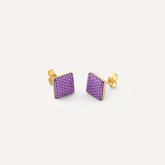 Mini Cube Stud Earring