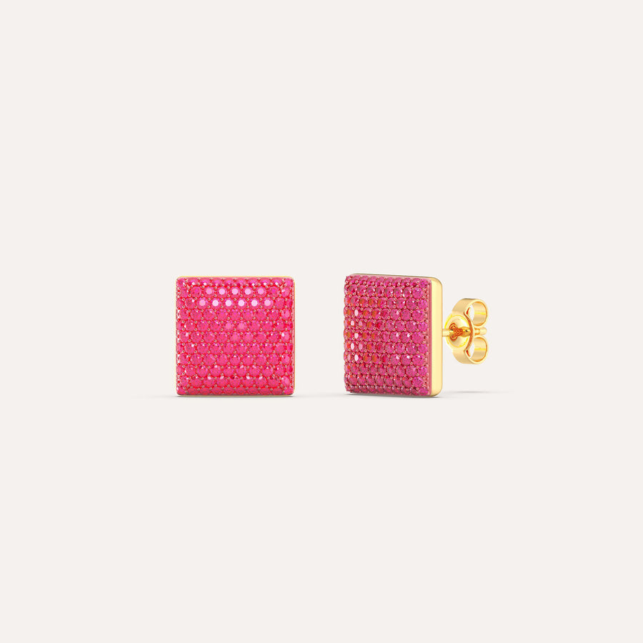 Small Cube Stud Earring