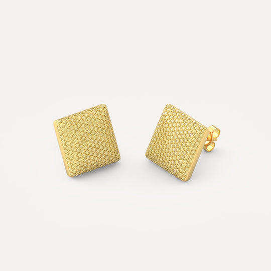 Medium Cube Stud Earring