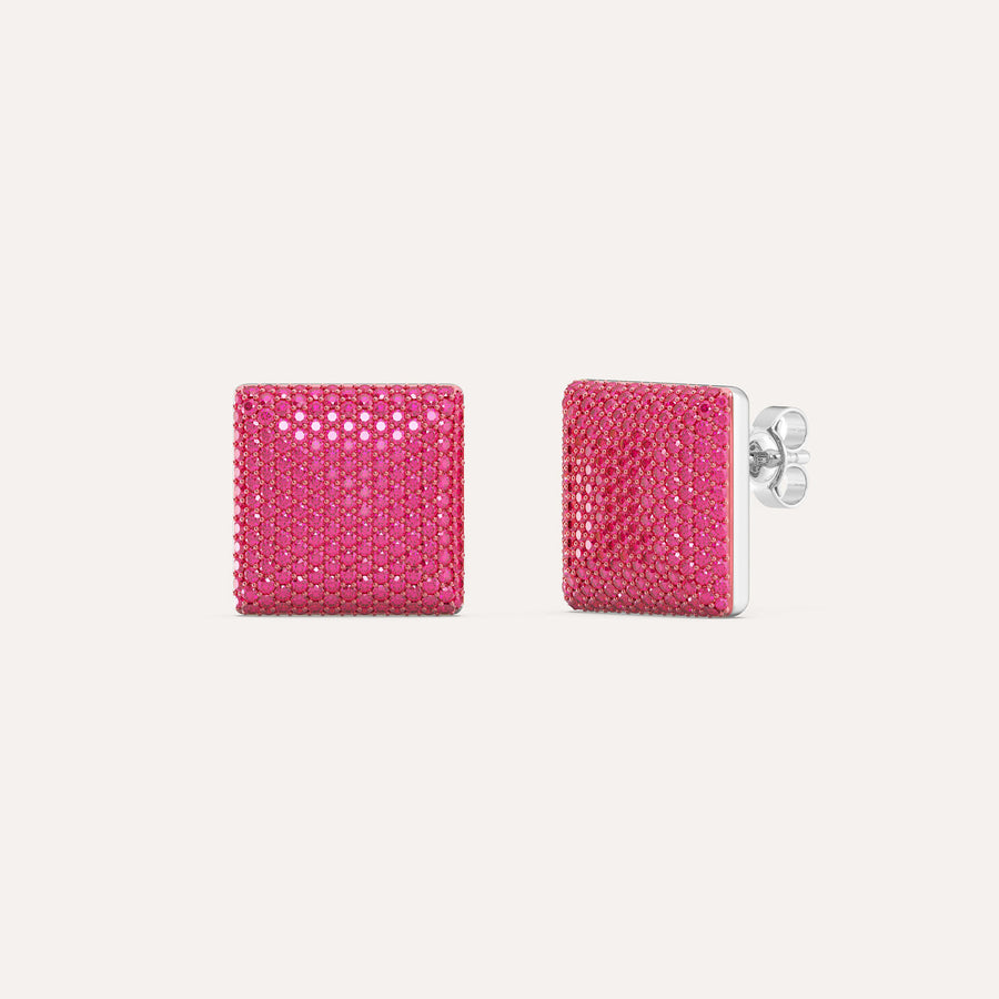 Medium Cube Stud Earring