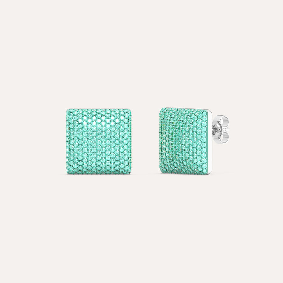 Medium Cube Stud Earring