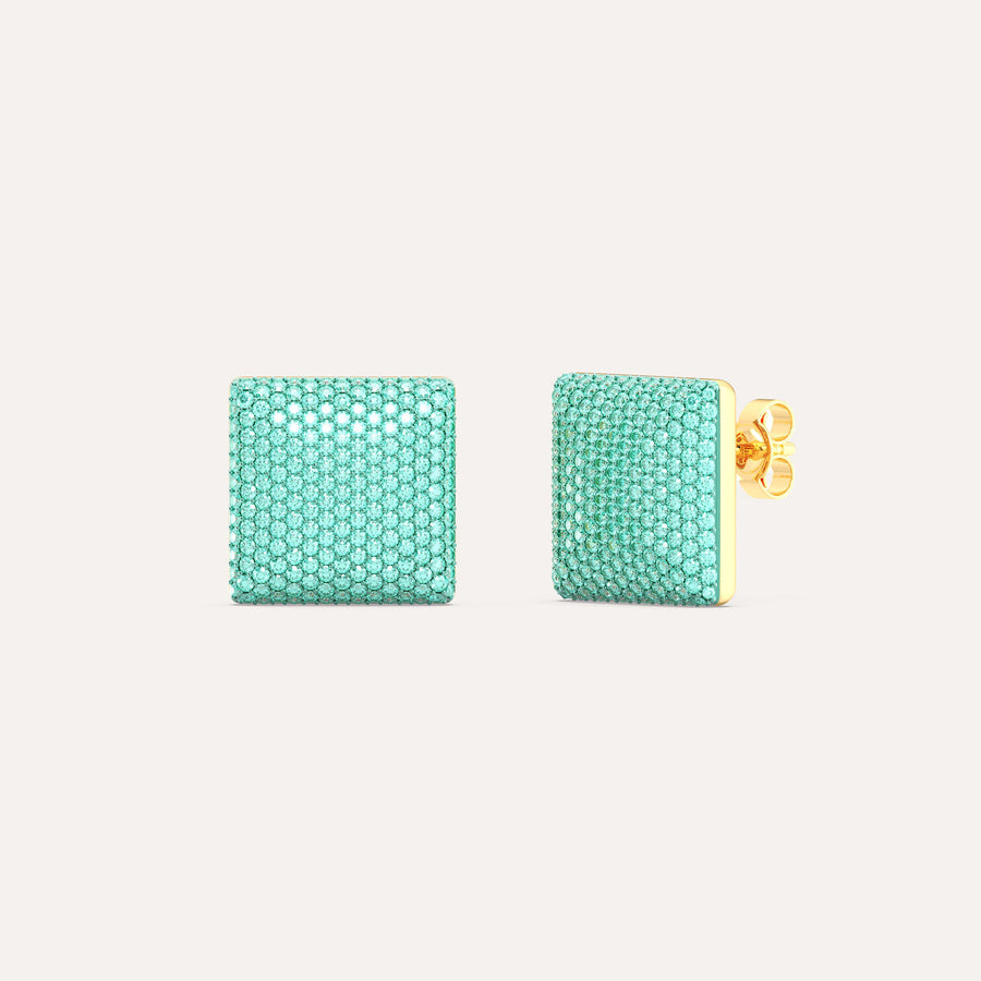 Medium Cube Stud Earring