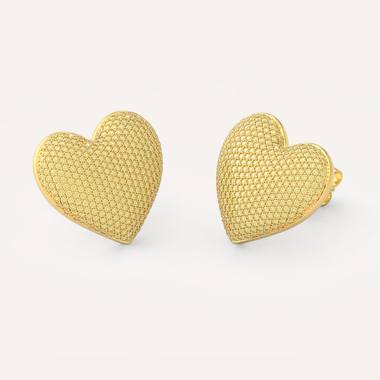 Extra Large Heart Stud Earring