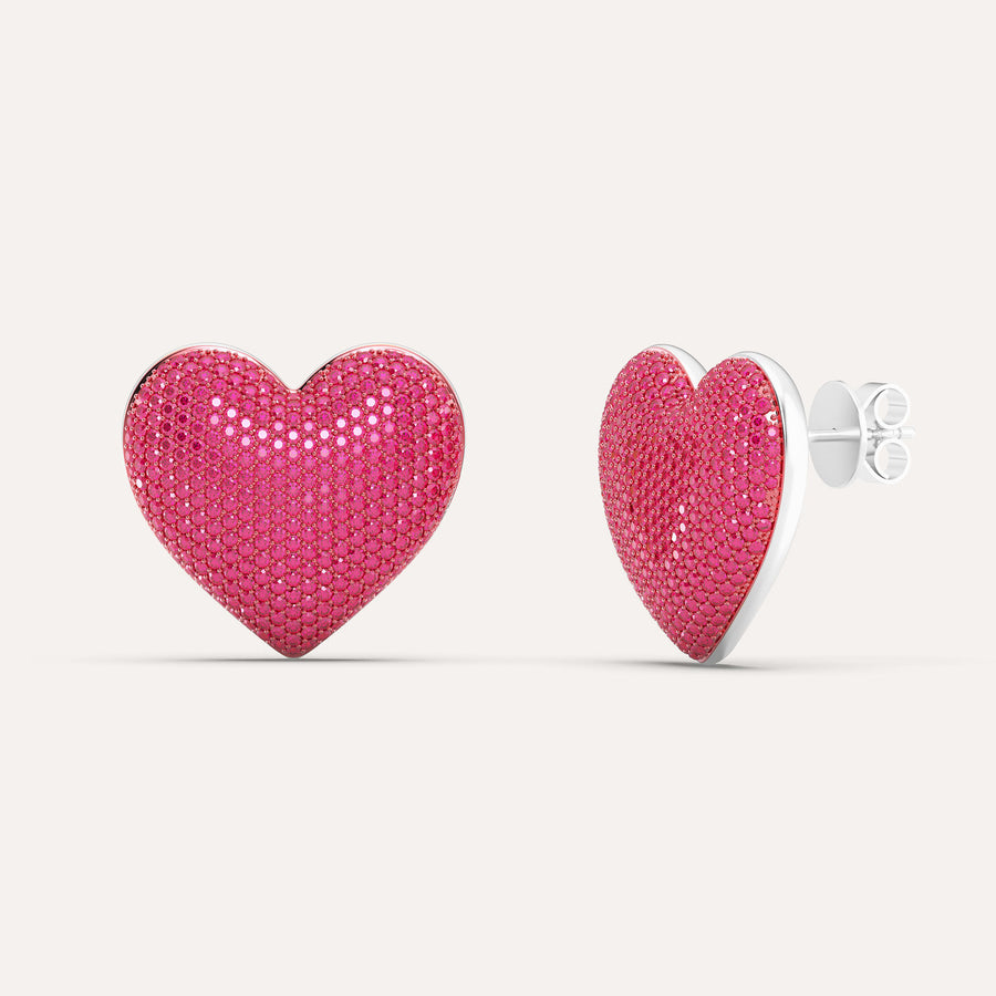 Extra Large Heart Stud Earring