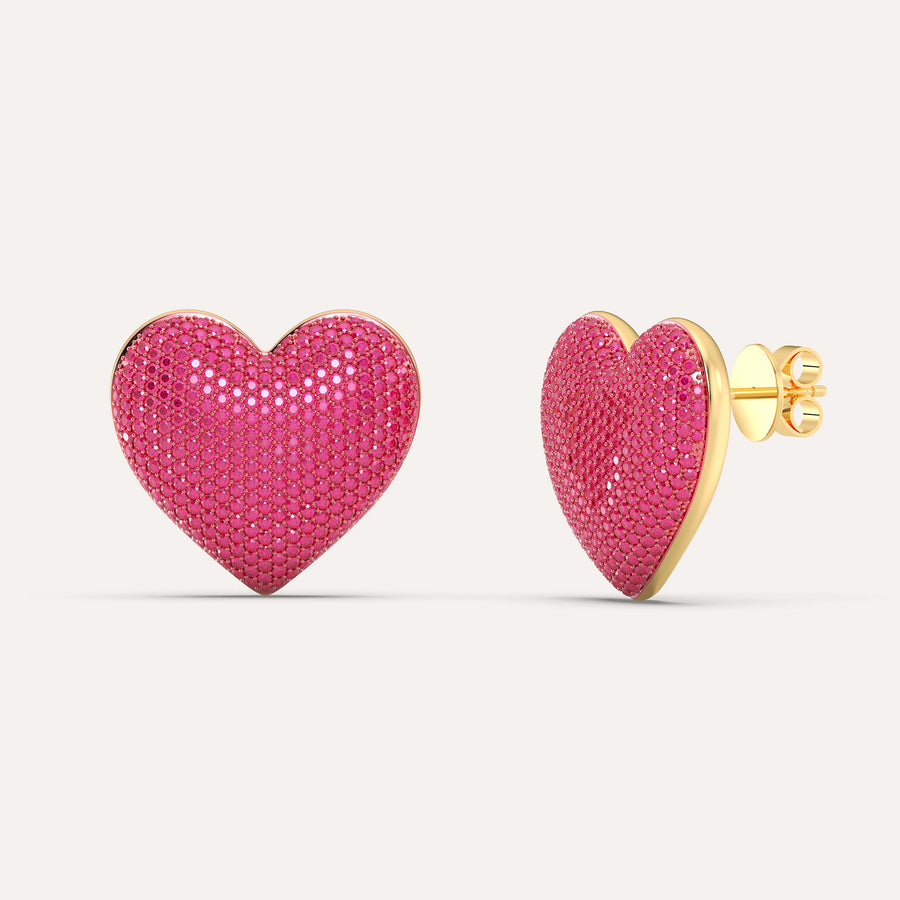 Extra Large Heart Stud Earring