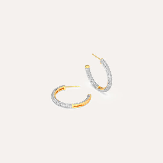 Two-Tone Small Hoop Earring
