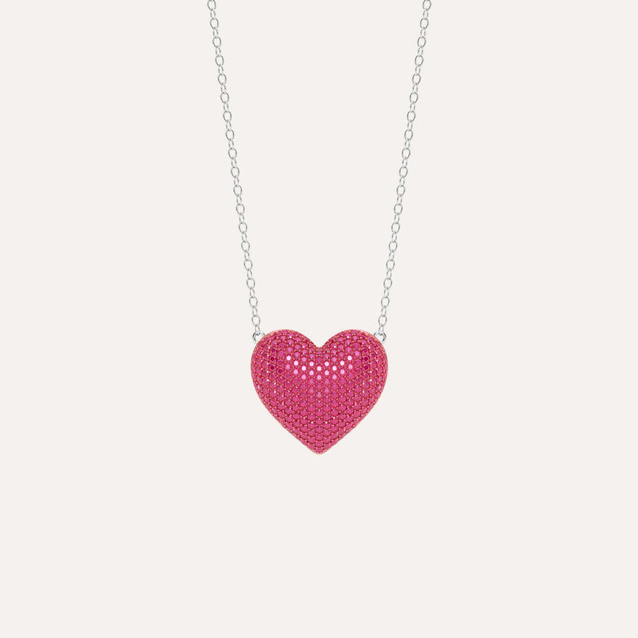 Extra Large Heart Pendant Necklace