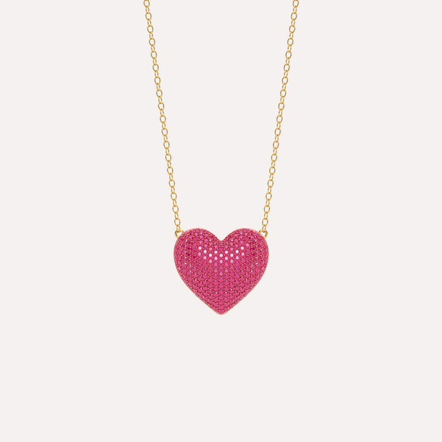 Extra Large Heart Pendant Necklace