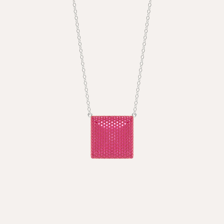 Large Cube Pendant Necklace