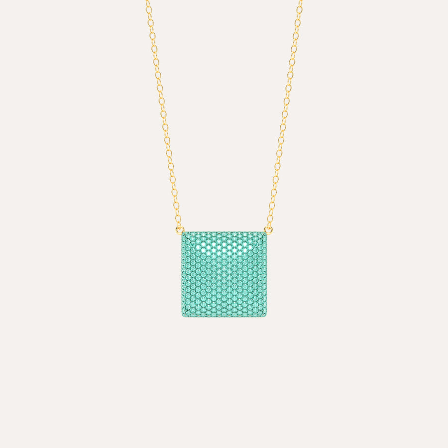 Large Cube Pendant Necklace