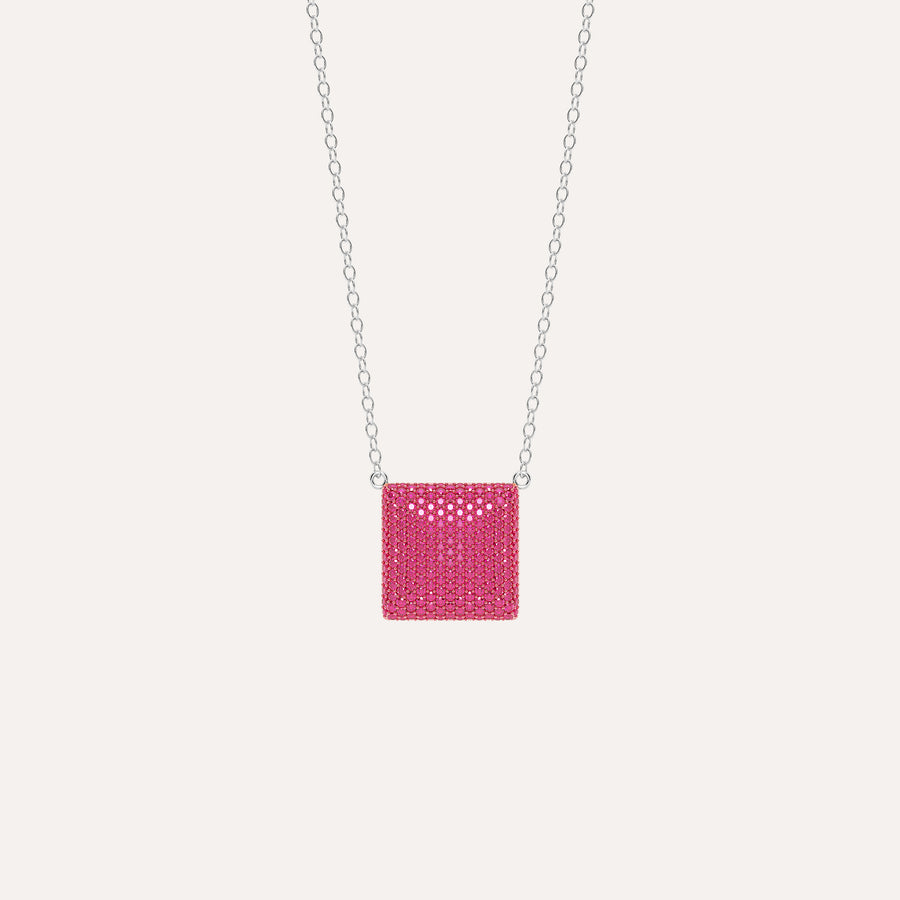 Medium Cube Pendant Necklace