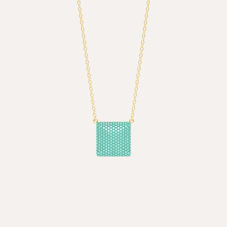 Medium Cube Pendant Necklace