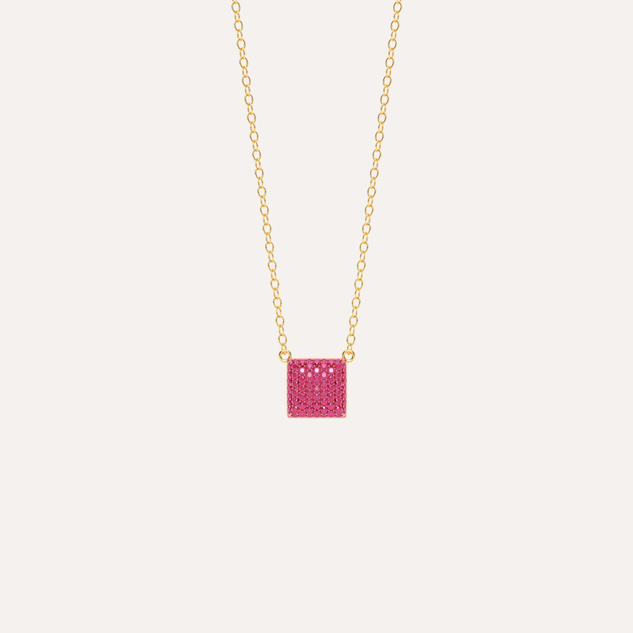 Mini Cube Pendant Necklace