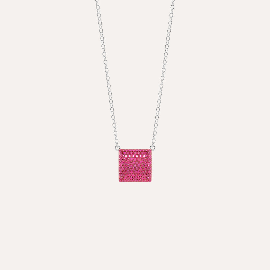 Small Cube Pendant Necklace