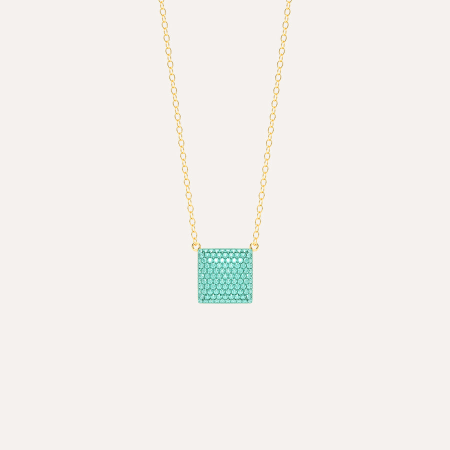 Small Cube Pendant Necklace