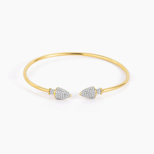 Twin-Studded Accorns Flexi Bangle