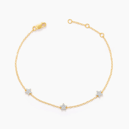 Triplet Stars Chain Bracelet