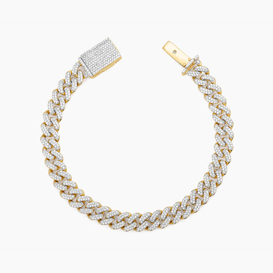 Signature Domed Diamond Cuban 7” Medium Cuban Bracelet