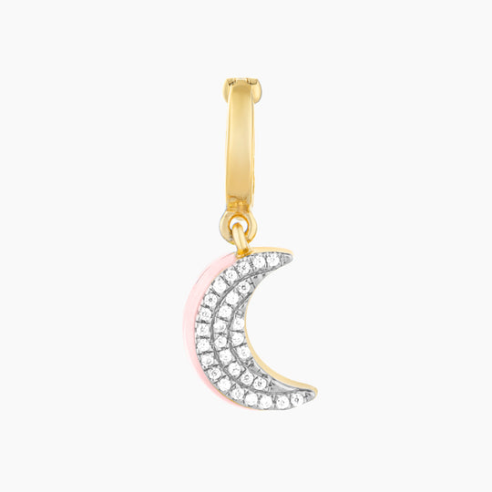 Little Moon Enamel Charm in Yellow