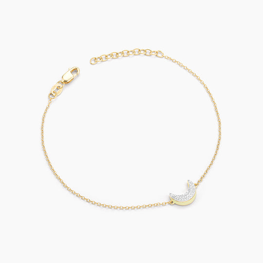 Two-Tone Moon Chain Bracelet