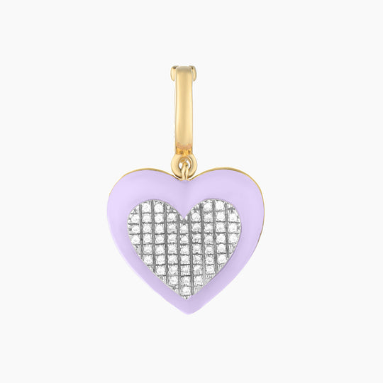 Heart Enamel Charm in Green