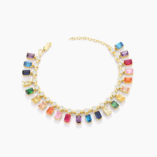 Multicolor Blocks Colorstone Bracelet