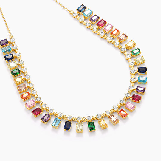 Rainbow Stones Colorstone Necklace