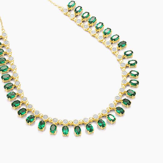 Gemstones in Emerald Colorstone Necklace