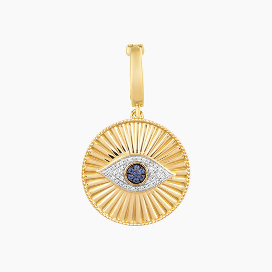 Evil Eye Grooved Disc Charm