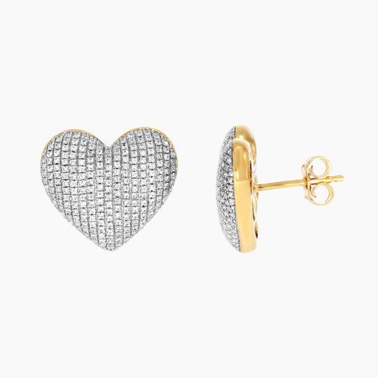 Signature Domed Heart Stud Earrings