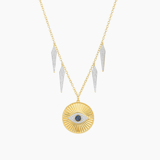 Bohemian Evil Eye Pendant Necklace