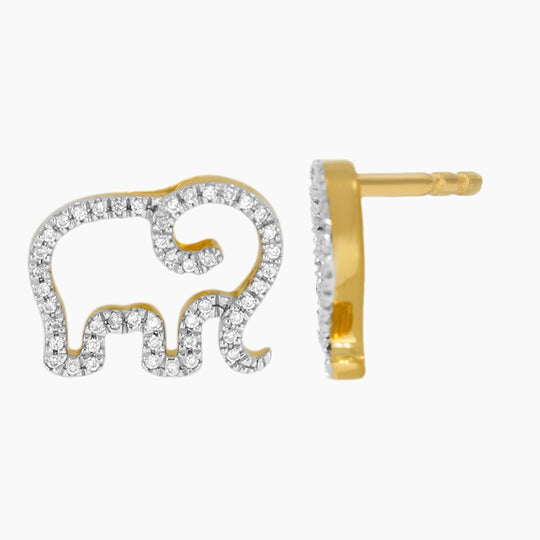 Elephant Mom Stud Earrings