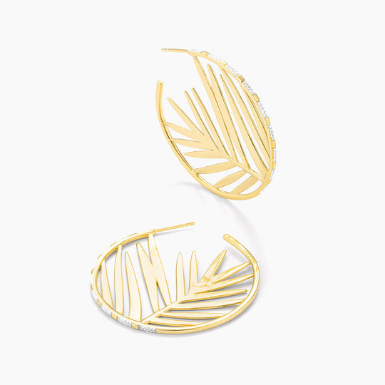 Meet Me At The Palms Sterling Silver Hoop Earrings