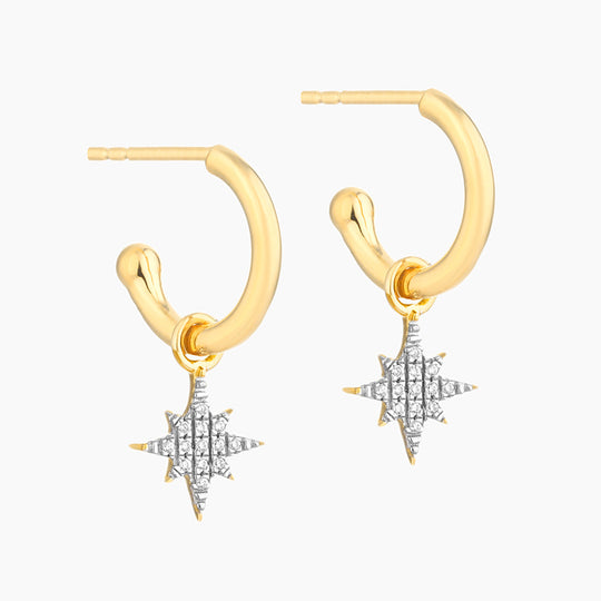 Light The Way Star Hoop Earrings