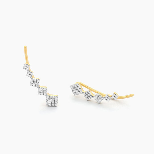 Flair and Square Ear Climber Earrings