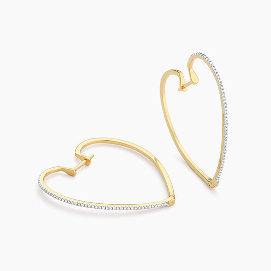 Heart Hoop Earrings