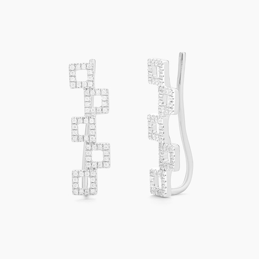 Squares Here and There Ear Climber Earrings