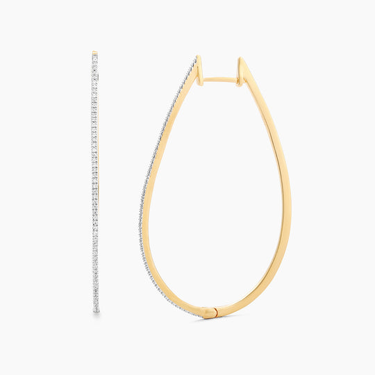 Drop Hoop Earrings