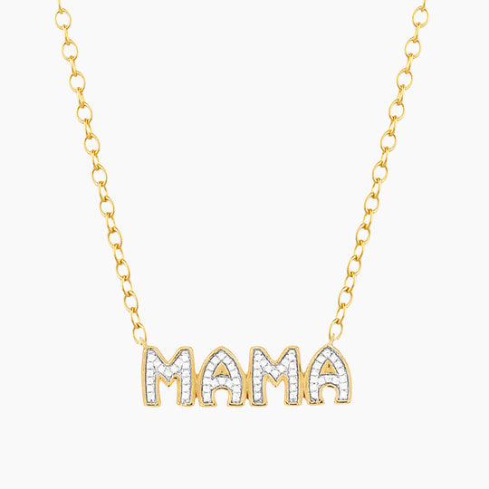 Two-Tone MAMA Pendant Necklace