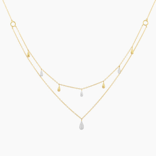 Double the Drops Chain Necklace