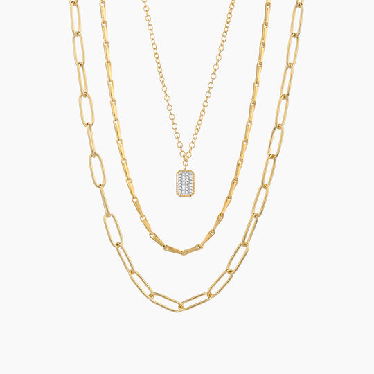 Even Emerald Multi Chain Necklace