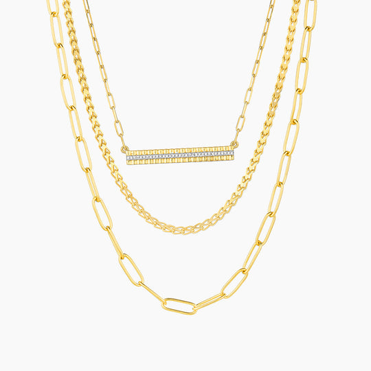 Groovy Bar Multi Chain Necklace