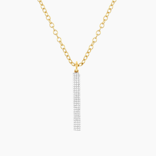The Classic Diamond Bar Pendant Necklace